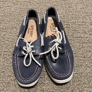 Blue Sperry Top-Sider Leather Boat Shoes